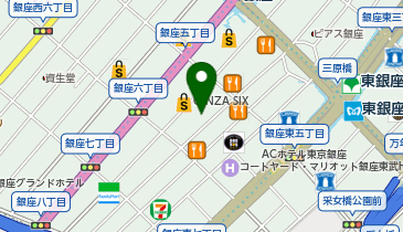 銀座六丁目バス乗降所の地図画像