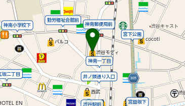 ガチャイチタウン 渋谷モディ店の地図画像