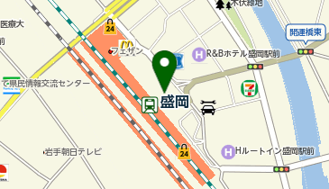 もりおかイルミネーションブライト 盛岡駅前会場の地図画像