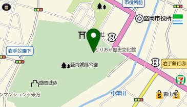 もりおかイルミネーションブライト メイン会場の地図画像