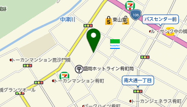 もりおかイルミネーションブライト 肴町商店街会場の地図画像