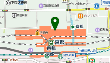 京都駅ビル 大階段グラフィカルイルミネーションの地図画像