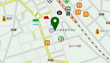 焼肉わらびホルモン 肉将軍の地図画像