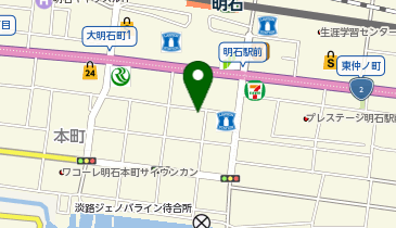 タコとハイボール 明石魚の棚店の地図画像