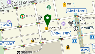 POLA THE BEAUTY(ポーラ・ザ・ビューティ) 札幌アスティ45店の地図画像