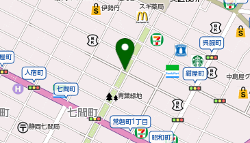 青葉シンボルロード イルミネーションの地図画像