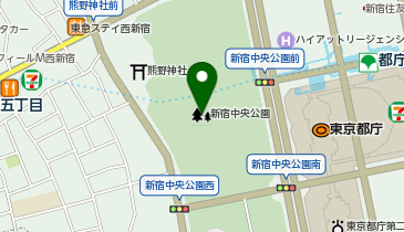新宿中央公園イルミネーションイベント -TWINKLE PARK-の地図画像