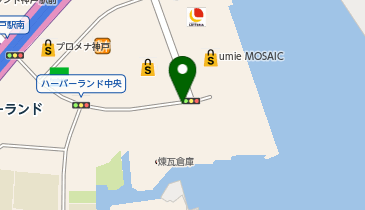 神戸ハーバーランド ガス燈通りイルミネーションの地図画像