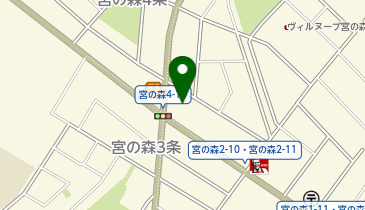 宮の森フランセス教会イルミネーションの地図画像