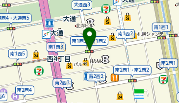 さっぽろホワイトイルミネーション 南一条通会場の地図画像