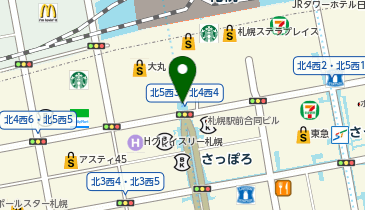 さっぽろホワイトイルミネーション 札幌駅南口駅前広場会場の地図画像