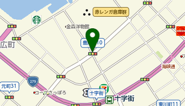 はこだて冬フェスティバル はこだてイルミネーション 開港通り会場の地図画像