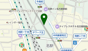 名古屋ルーセントタワーウィンターイルミネーションの地図画像