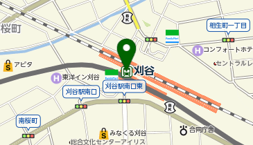 かりやストリートイルミネーションの地図画像