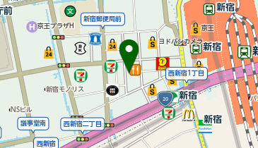 伝説のすた丼屋 新宿西口総本店の地図画像