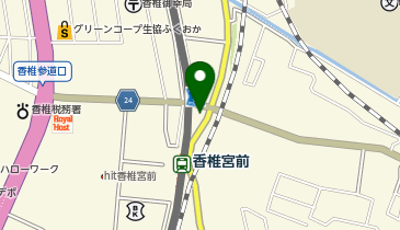 韓国屋台 韓輝の地図画像