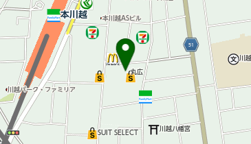 POLA(ポーラ) まるひろ川越店の地図画像