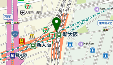 旅弁当駅弁にぎわい エキマルシェ新大阪の地図画像