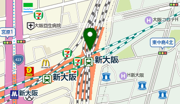 鶏太郎 エキマルシェ新大阪店の地図画像