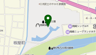 岡崎城 本丸茶屋の地図画像