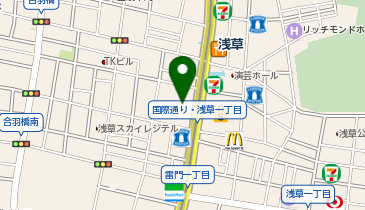 うどん家 八重桜 浅草店の地図画像