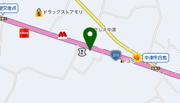 鳴門うどん 中津店の地図画像