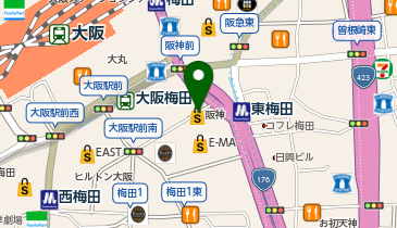 POLA(ポーラ) 阪神百貨店の地図画像