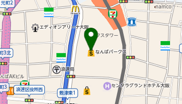 ピロースタンド なんばパークス店の地図画像