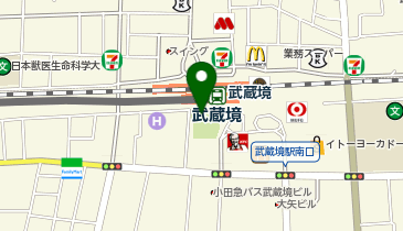 武蔵境駅南口公衆トイレの地図画像