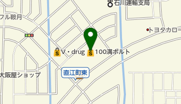 100満ボルト 金沢直江店の地図画像