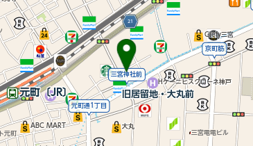 kindal(カインドオル) 神戸店の地図画像