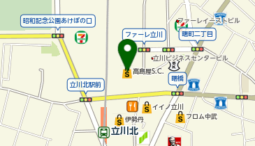 GUNZE(グンゼ) 立川高島屋S.C.店の地図画像