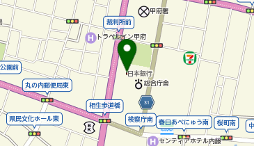 日本銀行 甲府支店の地図画像