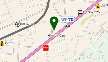 STARBUCKS COFFEE(スターバックスコーヒー) 箕面百楽荘店の地図画像