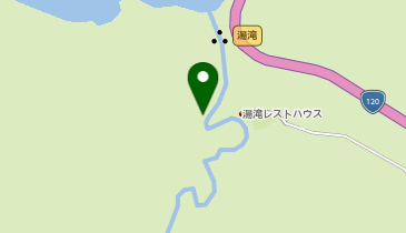 湯滝観瀑台の地図画像