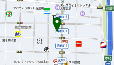 平野町公証役場の地図画像