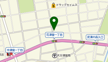 癒し処夢らく 大分花津留店の地図画像