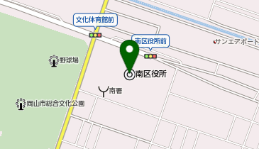 岡山市南区役所の地図画像