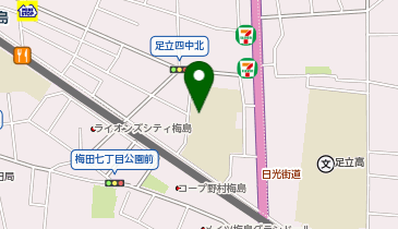 足立区立第四中学校の地図画像