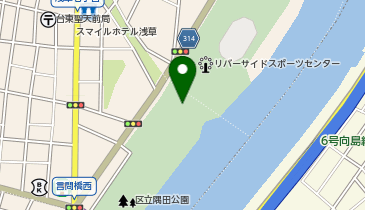 隅田公園 山谷堀広場の地図画像
