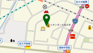 牛角焼肉食堂 イオンモール佐久平店の地図画像