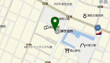 津市役所の地図画像