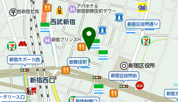 焼き鳥と博多料理 鶏タロー 新宿店の地図画像