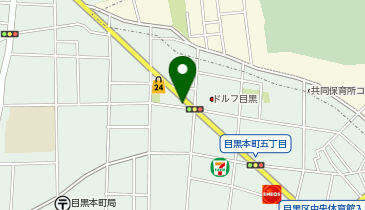 魚屋食堂さんかく目黒本町店の地図画像