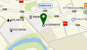 仙台高等裁判所の地図画像