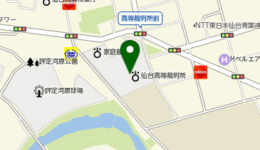 仙台簡易裁判所の地図画像