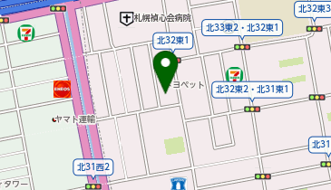 ??屋アマデウス 北32条店の地図画像