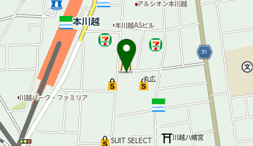 鎌倉パスタ 丸広百貨店川越店の地図画像