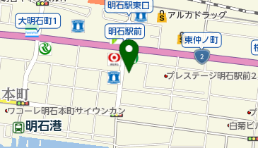 ボディーワークス明石の地図画像