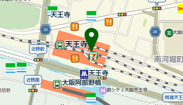 スターバックスコーヒー JR天王寺駅東改札内店の地図画像